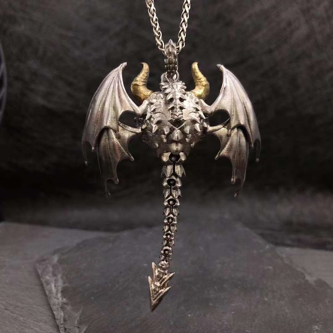 Ojo malvado de plata con globo ocular de ágata